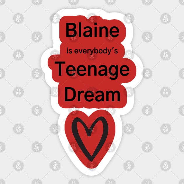 Glee/Blaine/Teenage Sticker by Said with wit